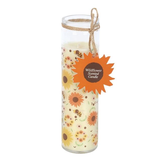 Something Different Solstice Wildflower Summer Tube Candle in White - image 1