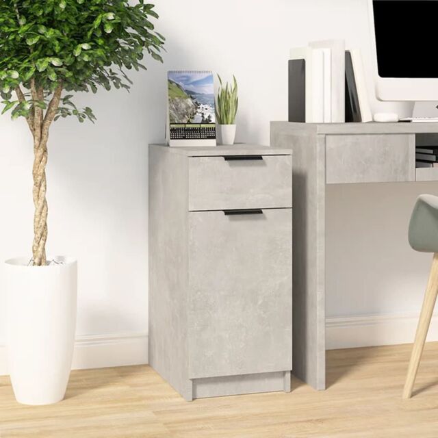 Berkfield Home Desk Cabinet Concrete Grey 33.5x50x75 cm Engineered Wood - image 1