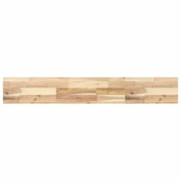 Berkfield Home Floating Shelf 140x20x4 cm Untreated Solid Wood Acacia in Brown - Size: 140 x 20 x 4 cm - thumbnail 2