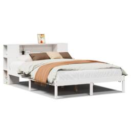 Berkfield Home Bookcase Bed without Mattress White 160x200 cm Solid Wood Pine - thumbnail 1