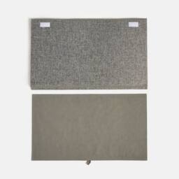 OHS Plain Foldable Fabric Storage Box Toy Organiser with Lid in Grey - Size: Large - thumbnail 5