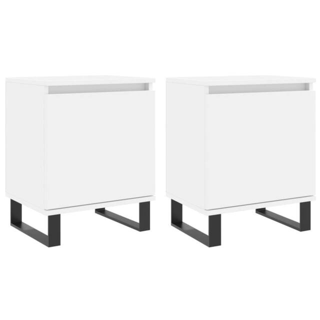 Berkfield Home Bedside Cabinets 2 pcs White 40x30x50 cm Engineered Wood - Size: 40 x 30 x 50 cm - image 1