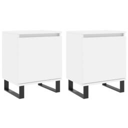 Berkfield Home Bedside Cabinets 2 pcs White 40x30x50 cm Engineered Wood - Size: 40 x 30 x 50 cm - thumbnail 1