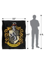 Warner Brothers Harry Potter Hufflepuff Crest Blanket 152 x 127 cm in White - thumbnail 5