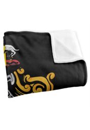 Warner Brothers Harry Potter Hufflepuff Crest Blanket 152 x 127 cm in White - thumbnail 3