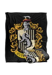 Warner Brothers Harry Potter Hufflepuff Crest Blanket 152 x 127 cm in White - thumbnail 2