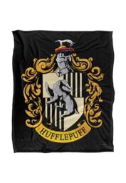 Warner Brothers Harry Potter Hufflepuff Crest Blanket 152 x 127 cm in White - thumbnail 1