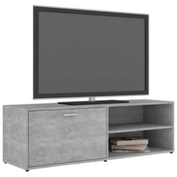 Berkfield Home TV Cabinet Concrete Grey 120x34x37 cm Engineered Wood - Size: 120 x 34 x 37 cm - thumbnail 3