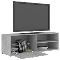 Berkfield Home TV Cabinet Concrete Grey 120x34x37 cm Engineered Wood - Size: 120 x 34 x 37 cm - thumbnail 5