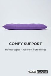 Homescapes 4 Pack Seat Pads Luxury 100% Cotton Indoor Outdoor Garden Cushion, 40cm in Purple - Size: 40 cm x 40 cm - thumbnail 4
