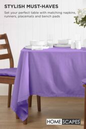 Homescapes 4 Pack Seat Pads Luxury 100% Cotton Indoor Outdoor Garden Cushion, 40cm in Purple - Size: 40 cm x 40 cm - thumbnail 7