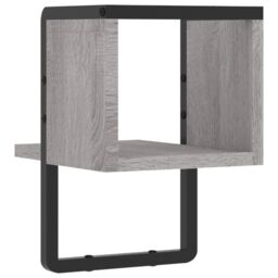 Berkfield Home Wall Shelf with Bar Grey Sonoma 20x25x30 cm - Size: 20 x 25 x 30 cm - thumbnail 6