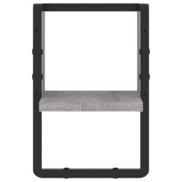 Berkfield Home Wall Shelf with Bar Grey Sonoma 20x25x30 cm - Size: 20 x 25 x 30 cm - thumbnail 4