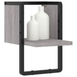 Berkfield Home Wall Shelf with Bar Grey Sonoma 20x25x30 cm - Size: 20 x 25 x 30 cm - thumbnail 3