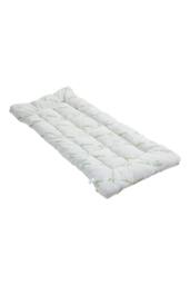 Living and Home Breathable Skin-Friendly Bamboo Printed Mattress Topper in White - Size: King - thumbnail 5
