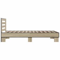 Berkfield Home Durable Bed Frame without Mattress Sonoma Oak 75x190 cm Small Single in Light Oak - thumbnail 5