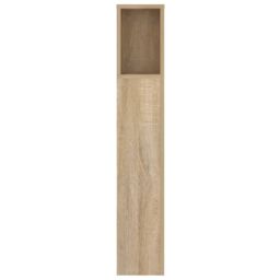 Berkfield Home Headboard Cabinet Sonoma Oak 140x18.5x104.5 cm in Brown - thumbnail 4
