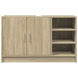Berkfield Home Sink Cabinet Sonoma Oak 90x29x55 cm Engineered Wood in Brown - Size: 90 x 29 x 55 cm - thumbnail 4