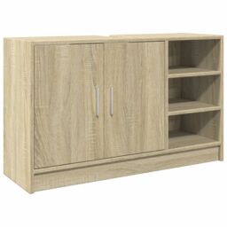 Berkfield Home Sink Cabinet Sonoma Oak 90x29x55 cm Engineered Wood in Brown - Size: 90 x 29 x 55 cm - thumbnail 2
