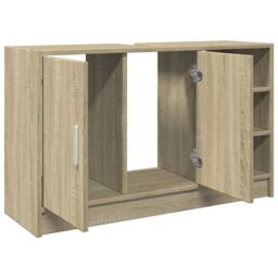 Berkfield Home Sink Cabinet Sonoma Oak 90x29x55 cm Engineered Wood in Brown - Size: 90 x 29 x 55 cm - thumbnail 5