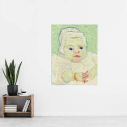 "Artery8 Roulins Baby Portrait Van Gogh Vintage Wall Art Print Poster in Green - Size: W12"" x H16""" - thumbnail 4
