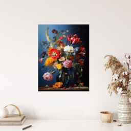 "Wee Blue Coo Wall Art Print Bursting With Beauty Floral Bouquet Living Room - Size: W24"" x H32""" - thumbnail 4