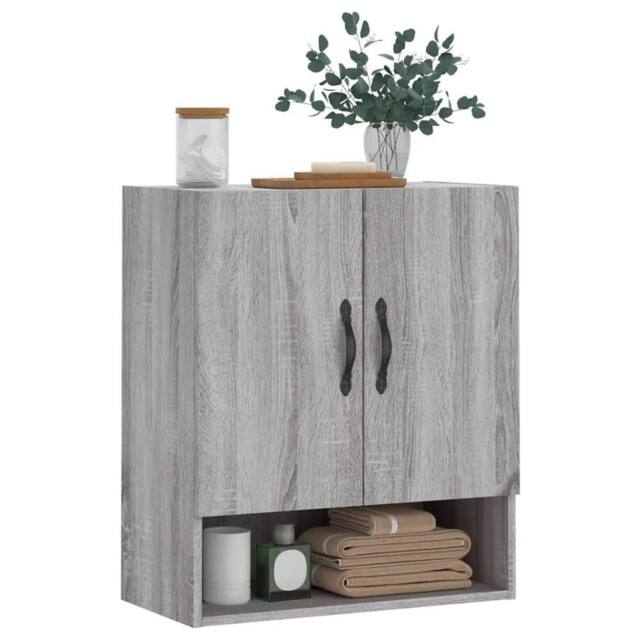 Berkfield Home Wall Cabinet Grey Sonoma 60x31x70 cm Engineered Wood - Size: 60 x 31 x 70 cm - image 1