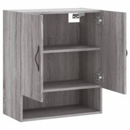 Berkfield Home Wall Cabinet Grey Sonoma 60x31x70 cm Engineered Wood - Size: 60 x 31 x 70 cm - thumbnail 6
