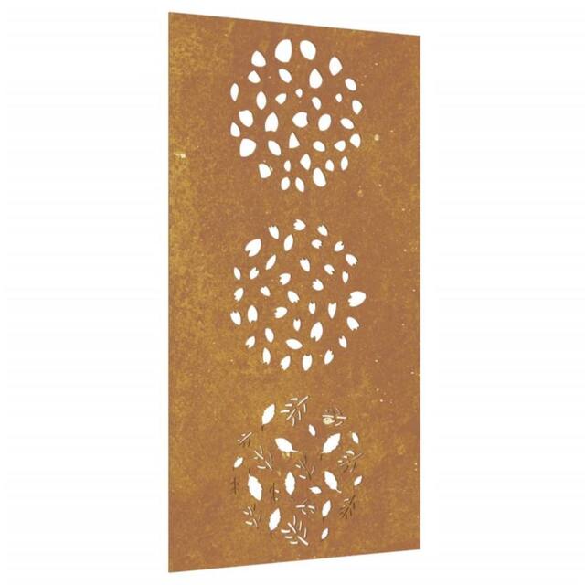 Berkfield Home Garden Wall Decoration 105x55 cm Corten Steel Leaf Design in Brown - image 1
