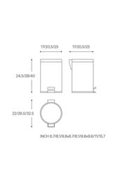Cosmic Bathroom & Kitchen, Bin 5L capacity, Silver, Architect S+ Collection in Silver - thumbnail 5