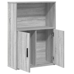 Berkfield Home Bookcase Grey Sonoma 60x24x85 cm Engineered Wood - Size: 60 x 24 x 85 cm - thumbnail 5