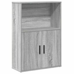 Berkfield Home Bookcase Grey Sonoma 60x24x85 cm Engineered Wood - Size: 60 x 24 x 85 cm - thumbnail 2