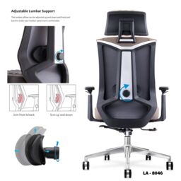 JFY High-Back Quilted Faux Leather Swivel Chair with Reclining Backrest in Black - thumbnail 3