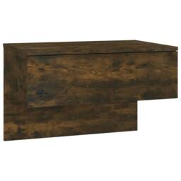 Berkfield Home Wall-mounted Bedside Cabinets 2 pcs Smoked Oak in Brown - thumbnail 5