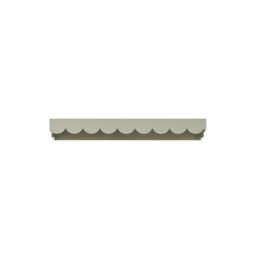 Melody Maison Large Taupe Scalloped Wall Storage Shelf - 61cm in Grey - thumbnail 1