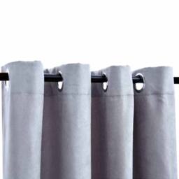 Berkfield Home Blackout Curtains with Metal Rings 2 pcs Grey 140x245 cm - thumbnail 3
