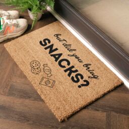 Artsy Mats But Did You Bring Snacks? Doormat (60 x 40cm) in Brown - Size: 40 cm x 60 cm - thumbnail 2