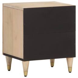 Berkfield Home Bedside Cabinets 2 pcs 40x33x46 cm Solid Wood Mango in Brown - Size: 40 x 33 x 46 cm - thumbnail 6
