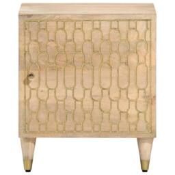 Berkfield Home Bedside Cabinets 2 pcs 40x33x46 cm Solid Wood Mango in Brown - Size: 40 x 33 x 46 cm - thumbnail 4