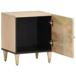 Berkfield Home Bedside Cabinets 2 pcs 40x33x46 cm Solid Wood Mango in Brown - Size: 40 x 33 x 46 cm - thumbnail 3