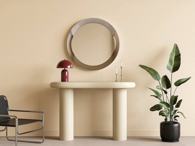 Vente-unique Round Aluminium Wall Mirror - D. 90 Cm - Chrome - ZIRYA in Silver - image 1