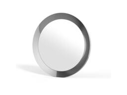 Vente-unique Round Aluminium Wall Mirror - D. 90 Cm - Chrome - ZIRYA in Silver - thumbnail 5
