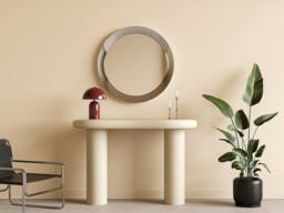 Vente-unique Round Aluminium Wall Mirror - D. 90 Cm - Chrome - ZIRYA in Silver
