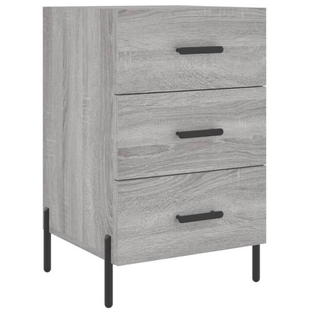 Berkfield Home Bedside Cabinet Grey Sonoma 40x40x66 cm Engineered Wood - Size: 40 x 40 x 66 cm - image 1
