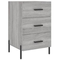 Berkfield Home Bedside Cabinet Grey Sonoma 40x40x66 cm Engineered Wood - Size: 40 x 40 x 66 cm - thumbnail 1