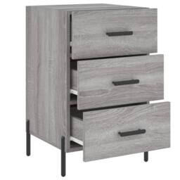 Berkfield Home Bedside Cabinet Grey Sonoma 40x40x66 cm Engineered Wood - Size: 40 x 40 x 66 cm - thumbnail 7
