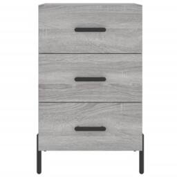 Berkfield Home Bedside Cabinet Grey Sonoma 40x40x66 cm Engineered Wood - Size: 40 x 40 x 66 cm - thumbnail 5