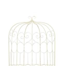 Berkfield Home Garden Bench 95 cm Iron Antique White - thumbnail 4