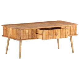 Berkfield Home Durable Coffee Table 100x50x40 cm Solid Acacia Wood in Brown - Size: 100 x 50 x 40 cm - thumbnail 3