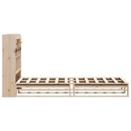 Berkfield Home Bookcase Bed without Mattress 90x190 cm Single Solid Wood Pine in Light Tan - thumbnail 7